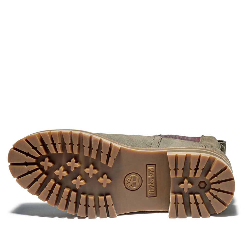 Botas Chelsea Feminino - Timberland Courmayeur Valley - KPENT4107 - Verde Oliva